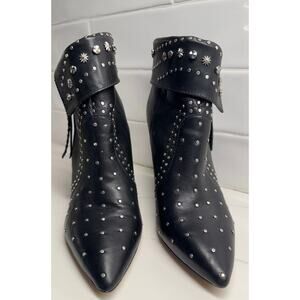 Sam Edelman Royce Studded Ankle Bootie Black Leather
